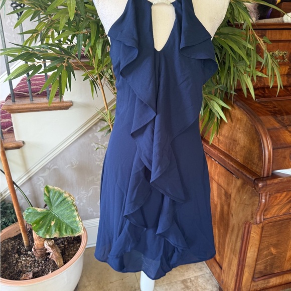Venus Ladies size 6 sleeveless cocktail dress very good condition. Navy - Picture 4 of 11
